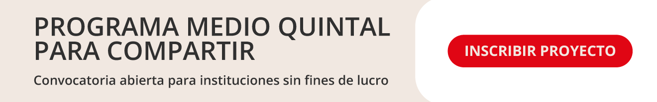 Convocatoria a instituciones del programa Medio Quintal Para Compartir